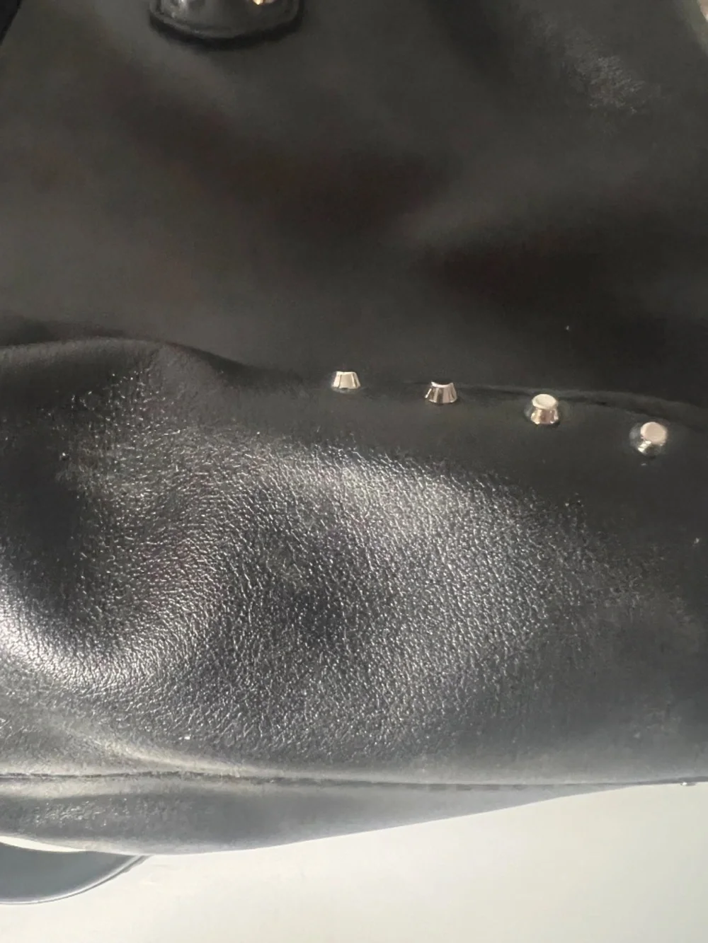 Michael Kors, black leather studded satchel Astor re-edition 2004